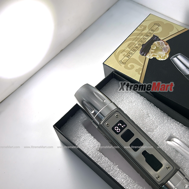 ไฟฉายส่องอัญมณี Ultrafire-S87 UV/Yellow Light Gem Jewelry Torch Jade Appraisal Flashlight (Silver)