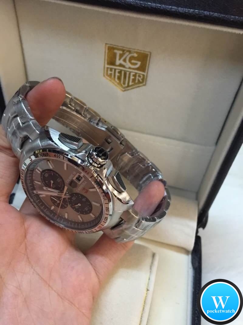 นาฬิกา Tag Heuer Ayrton Senna Calibre 16 Carrera Special Edition Stainless 316L หน้าเทา