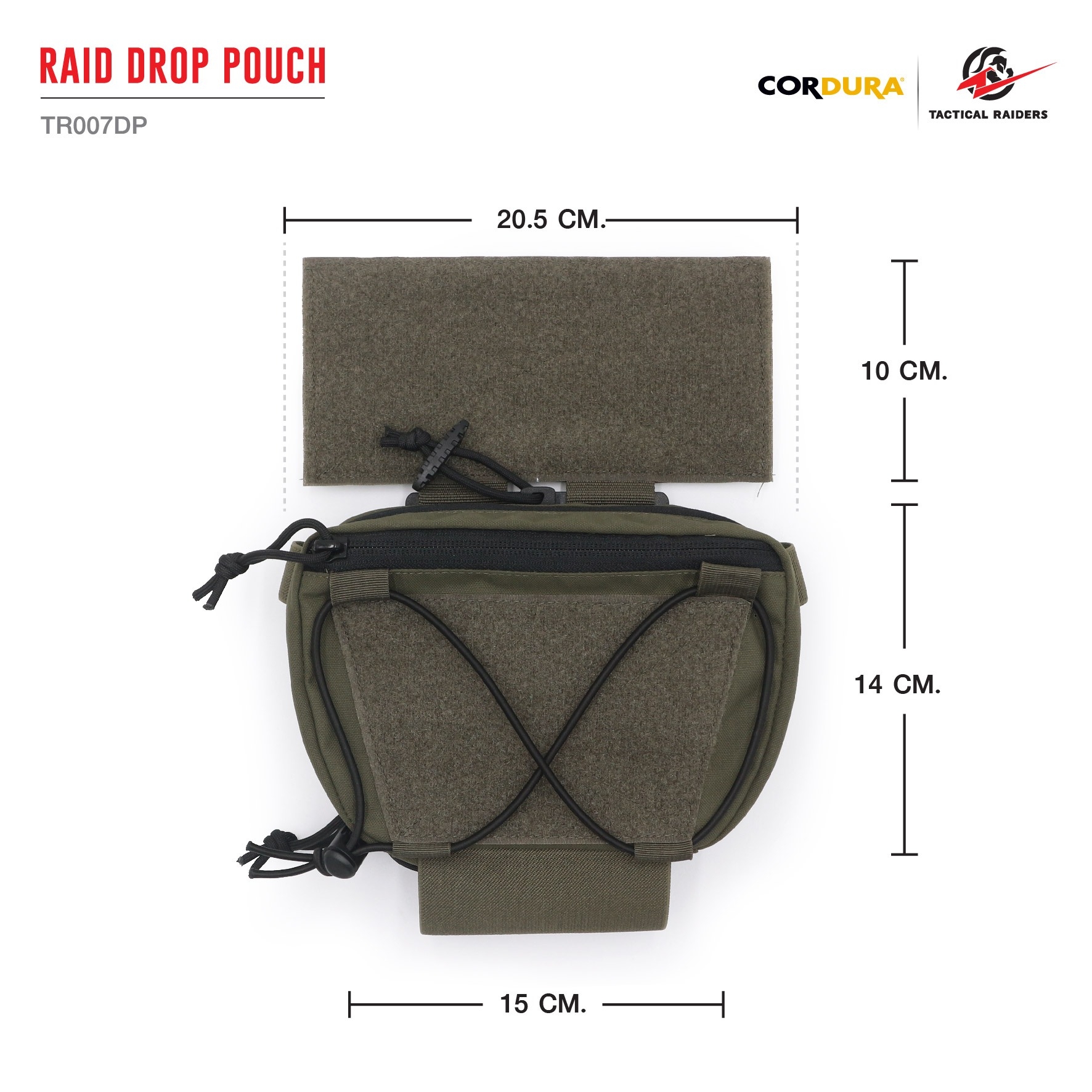 🇹🇭⫸ กระเป๋าเสริมติดเวส RAID DROP POUCH [ TR007DP ] ( Tactical Rider )