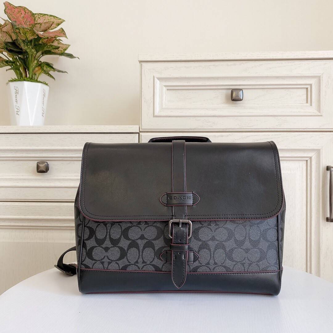 COACH HUDSON SMALL MESSENGER IN SIGNATURE CANVAS (แอดไลน์ก่อนสั่งซื้อ)