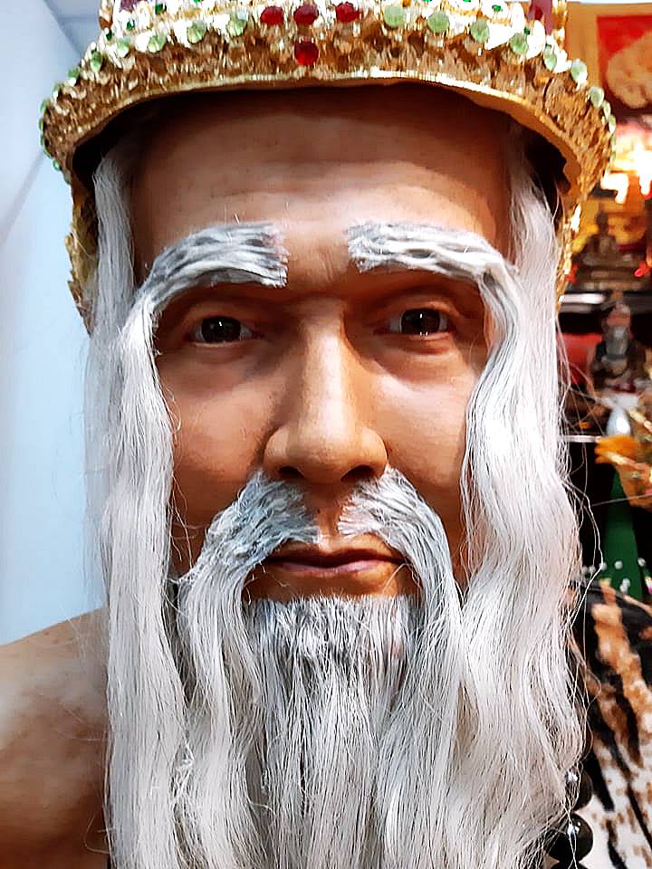 รูปหล่อ พ่อแก่ พ่อปู่ฤาษี (สัดส่วน ขนาดใหญ่ ขนาดเท่าคนจริง) เนื้อไฟเบอร์ผสม - (งานสั่งทำ PreOder 10-14วัน) (ขนาดโดยประมาณ หน้าตัก65ซม สูง120ซม)