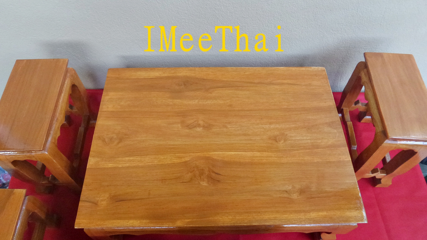 โต๊ะหมู่บูชา หมู่ 5 หน้า 4 (หน้า4x8) ไม้สักทอง