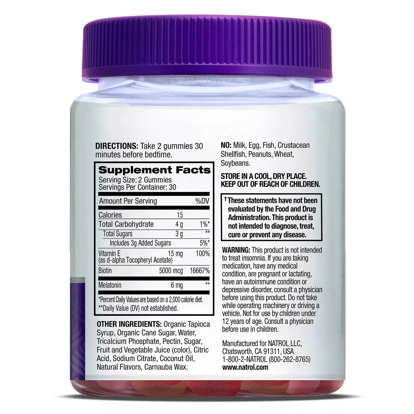 วิตามินเสริมการนอนหลับชนิดกัมมี่ NATROL Sleep + Beauty Gummies