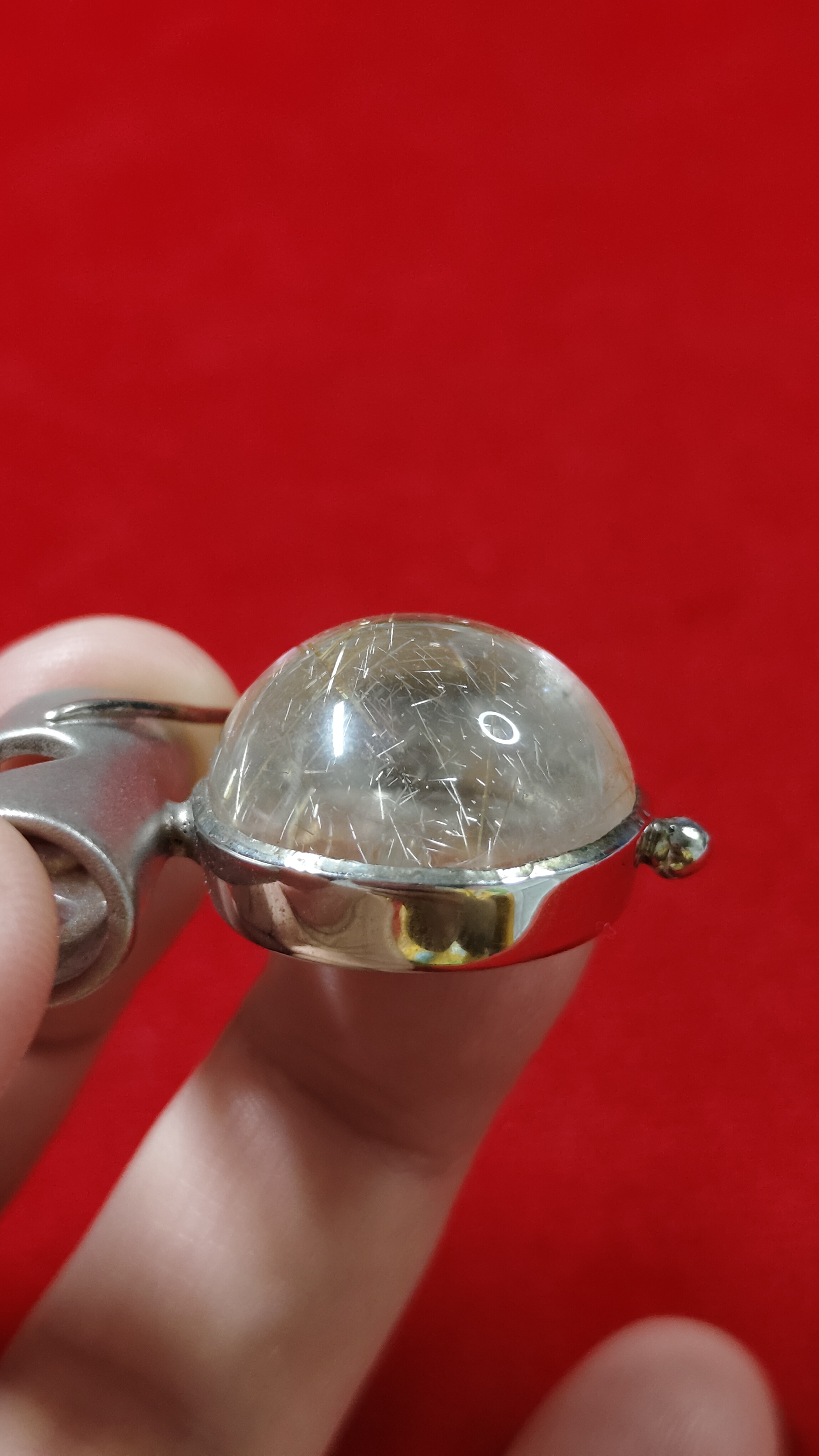 #จี้หินไหมทองมีประกายรุ้ง รหัสC-036