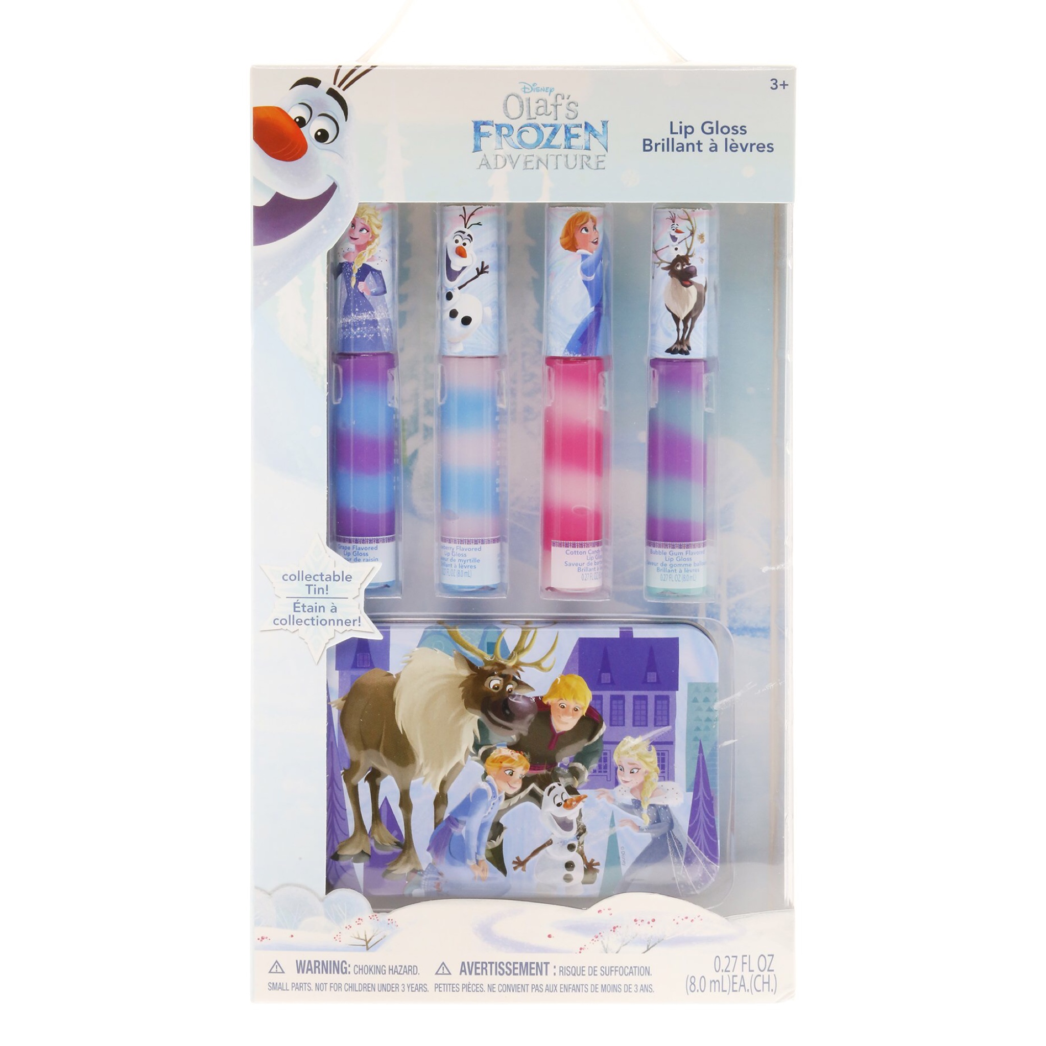 ชุดลิปกลอสปลอดสารพิษพร้อมกล่องบรรจุ Townleygirl 4-Pack Swirly Lip Gloss with Bonus Tin (Olaf's Frozen Adventure)