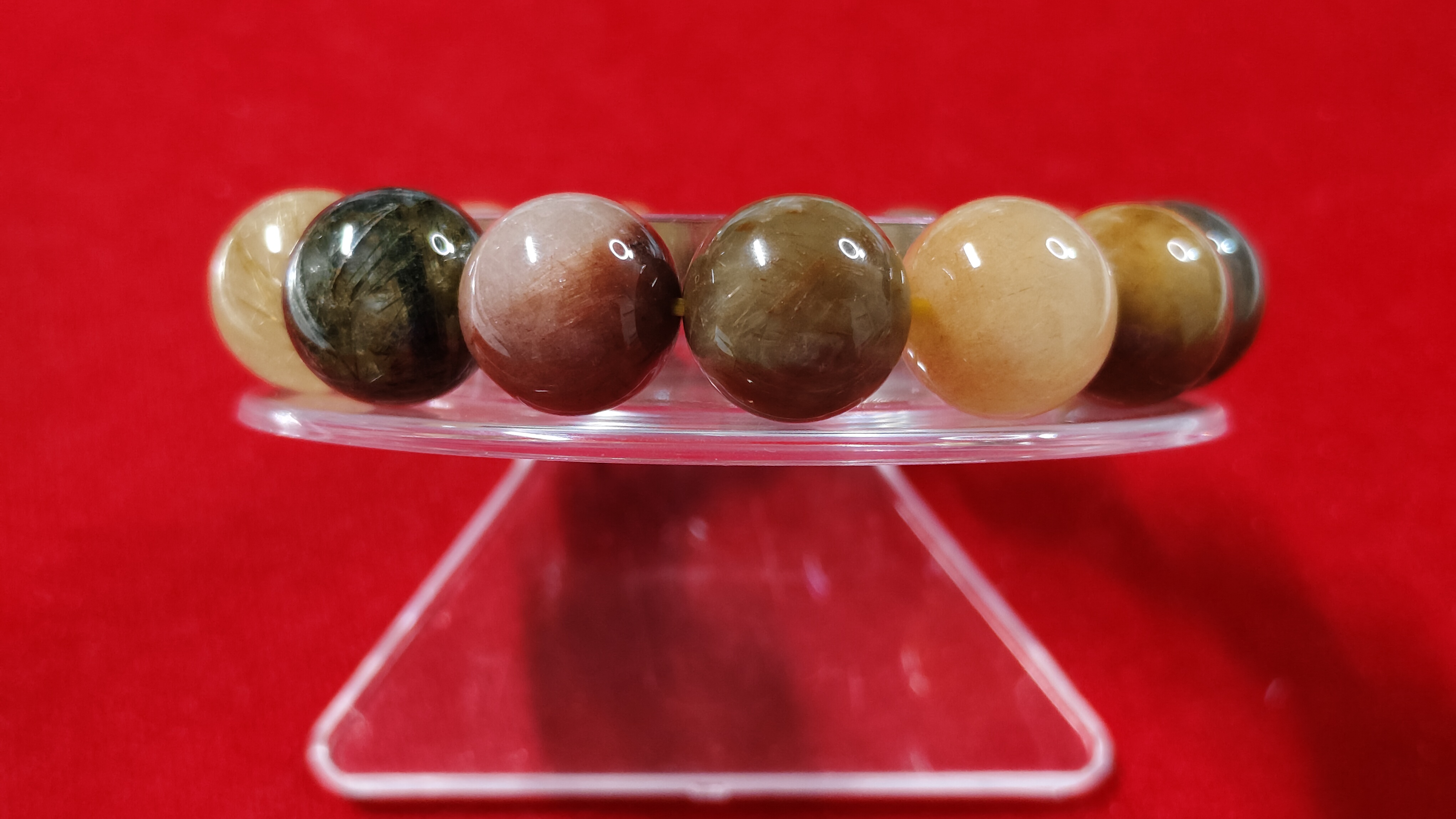 #ข้อมือหินไหมหลากสีรหัสbh-0042