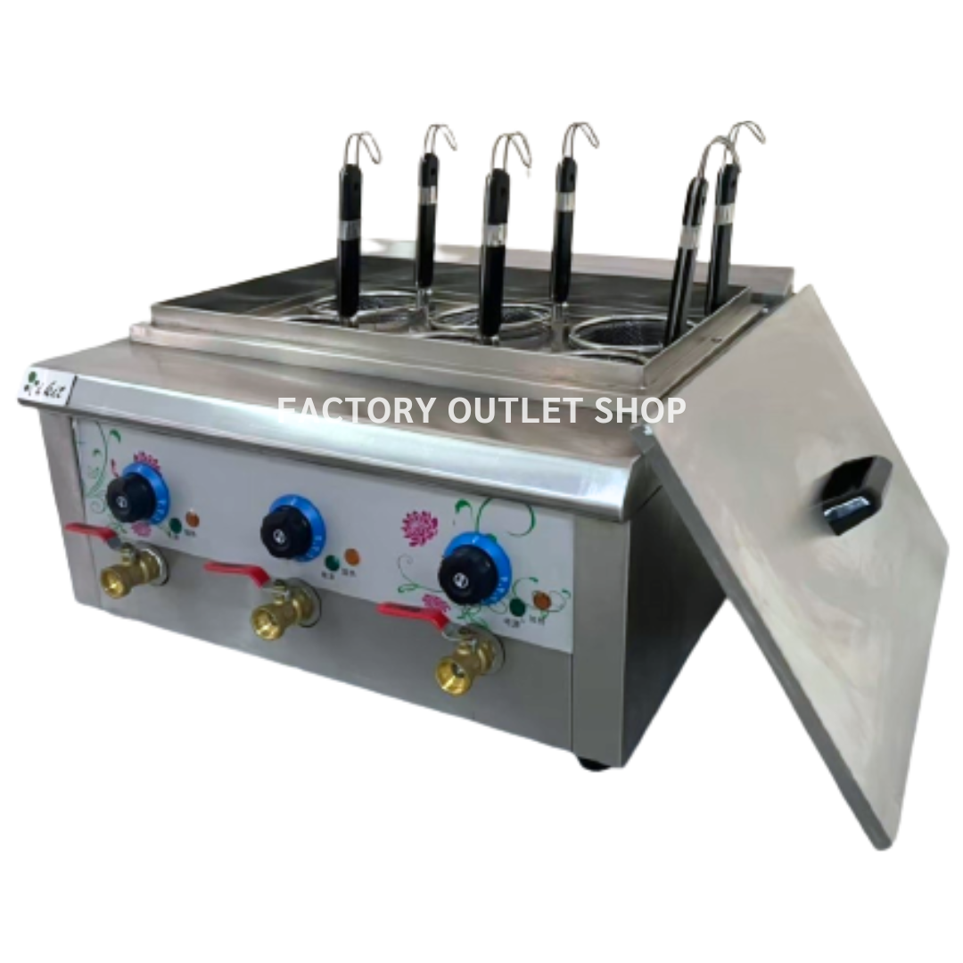 เตาลวกเส้นไฟฟ้า 6 ช่อง เตาลวกราเมง อุด้ง Electric Noodle Cooker