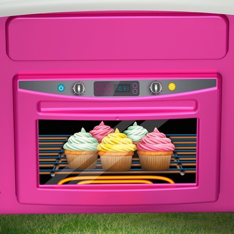 รถแบตเตอรี่แนวแคมเปอร์ Fisher-Price Power Wheels Barbie Dream Camper