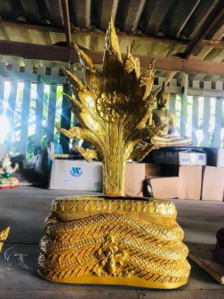 พระพุทธบรมศาสดาศรีนาคาลัย (พระมหาจักพรรดิ์ ปางพระนาคปรก พญานาค 9หัว 9เศียร 9ตน) หน้าตัก9นิ้ว เนื้อโลหะ (งานสั่งทำ Pre-Order ขายปลีก ขายส่ง)
