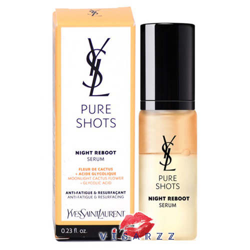 (กล่องเหลือง 7mL) YSL Yves Saint Laurent Pure Shots Night Reboot Serum 7mL เซรั่มบำรุงผิวอย่างรวดเร็วเพียงข้ามคืน ฟื้นบำรุงให้ผิวอ่อนล้า ตื่นมาพบกับผิวที่เรียบเนียน กระจ่างใส เนื้อสัมผัสดี ไม่เหนอะหนะ
