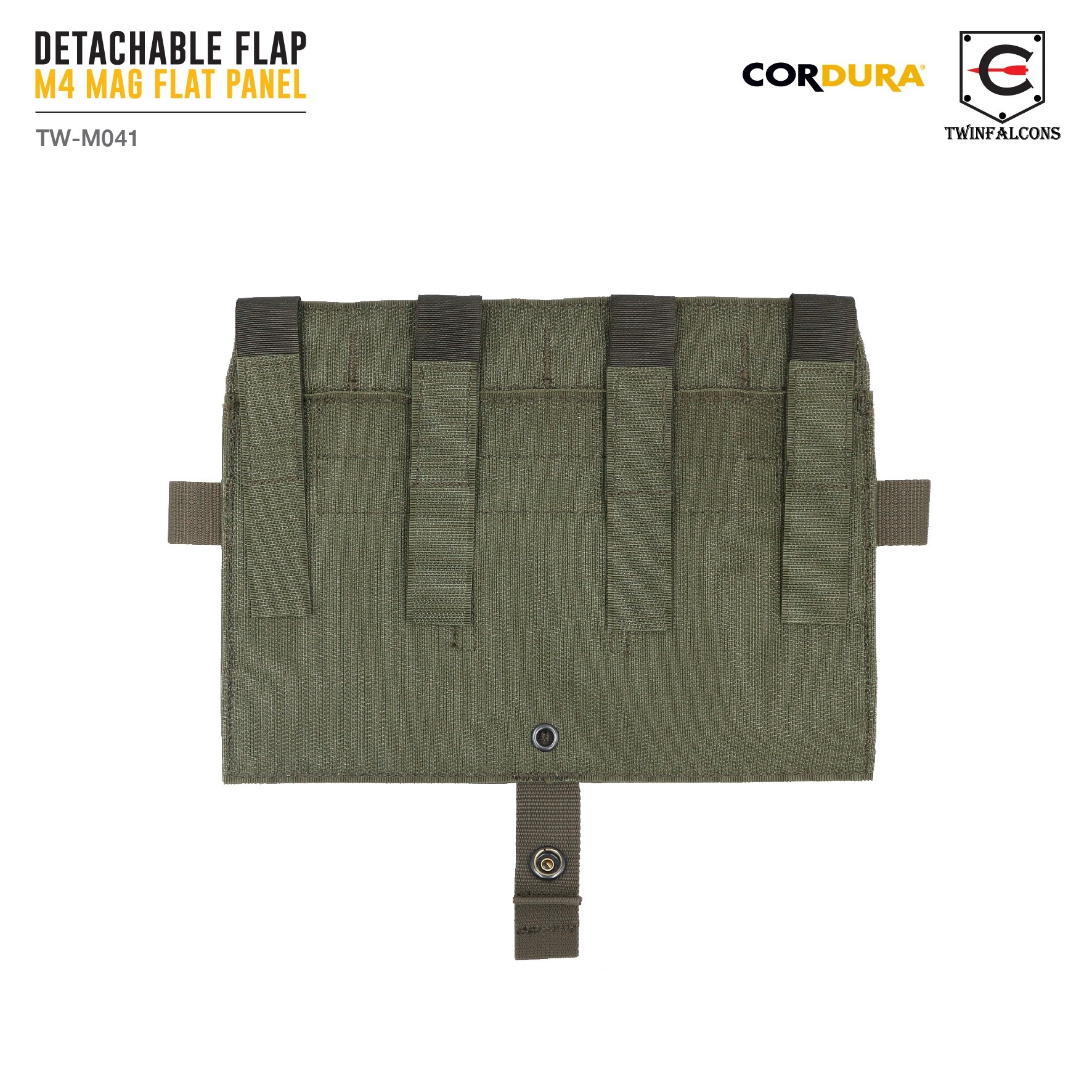 ซองแม็กกาซีน Detachable Flap M4 Mag Flat Panel ( Twinfalcons ) [ TW-M041 ] (K0800)