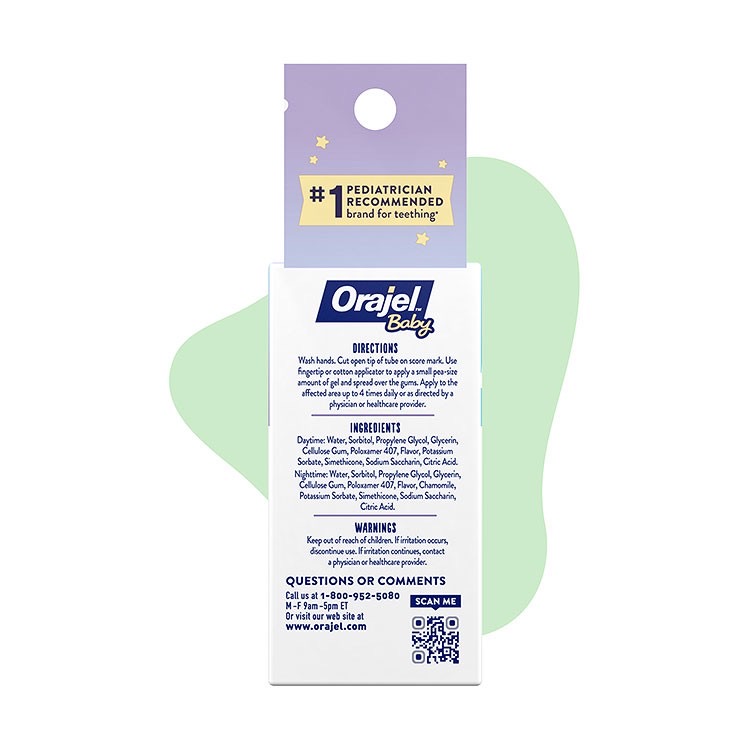 เจลบรรเทาอาการเจ็บปวดขณะฟันขึ้น Baby Orajel Non-Medicated Cooling Gels for Teething