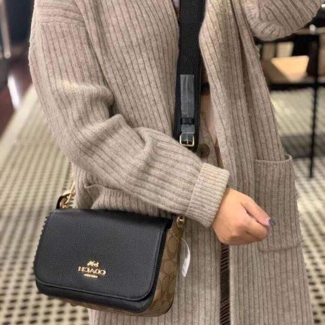 COACH F80614 SMALL JES MESSENGER IN SIGNATURE CANVAS (แอดไลน์ก่อนสั่งซื้อ)