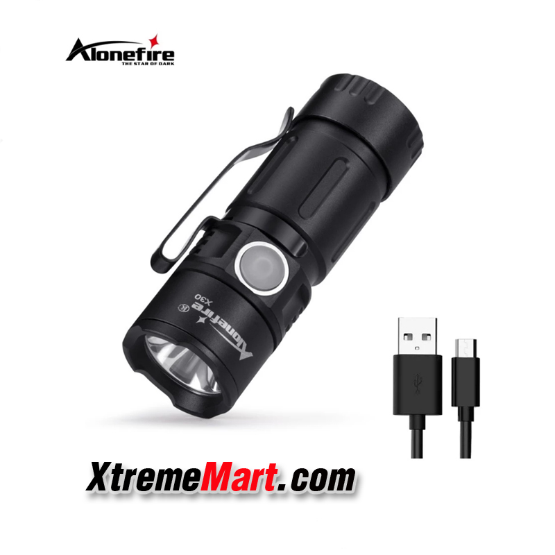 Alonefire X30 XPG ไฟฉาย Led สว่างมาก ขนาดเล็ก ชาร์จ Usb 500 ลูเมน