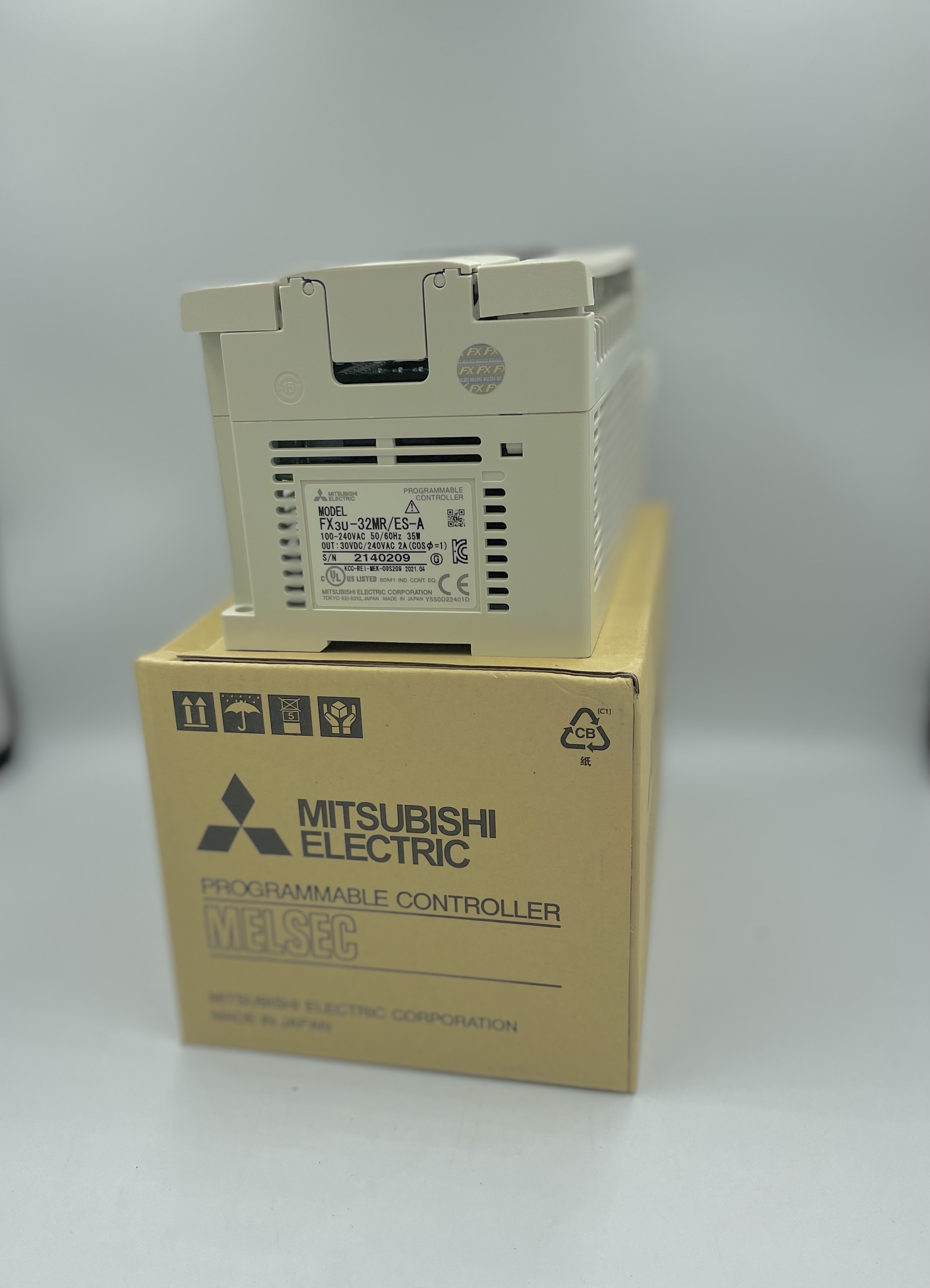 MITSUBISHI PLC MODEL:FX3U-32MR-ES-A 16 Inputs, 16 Outputs, Relay