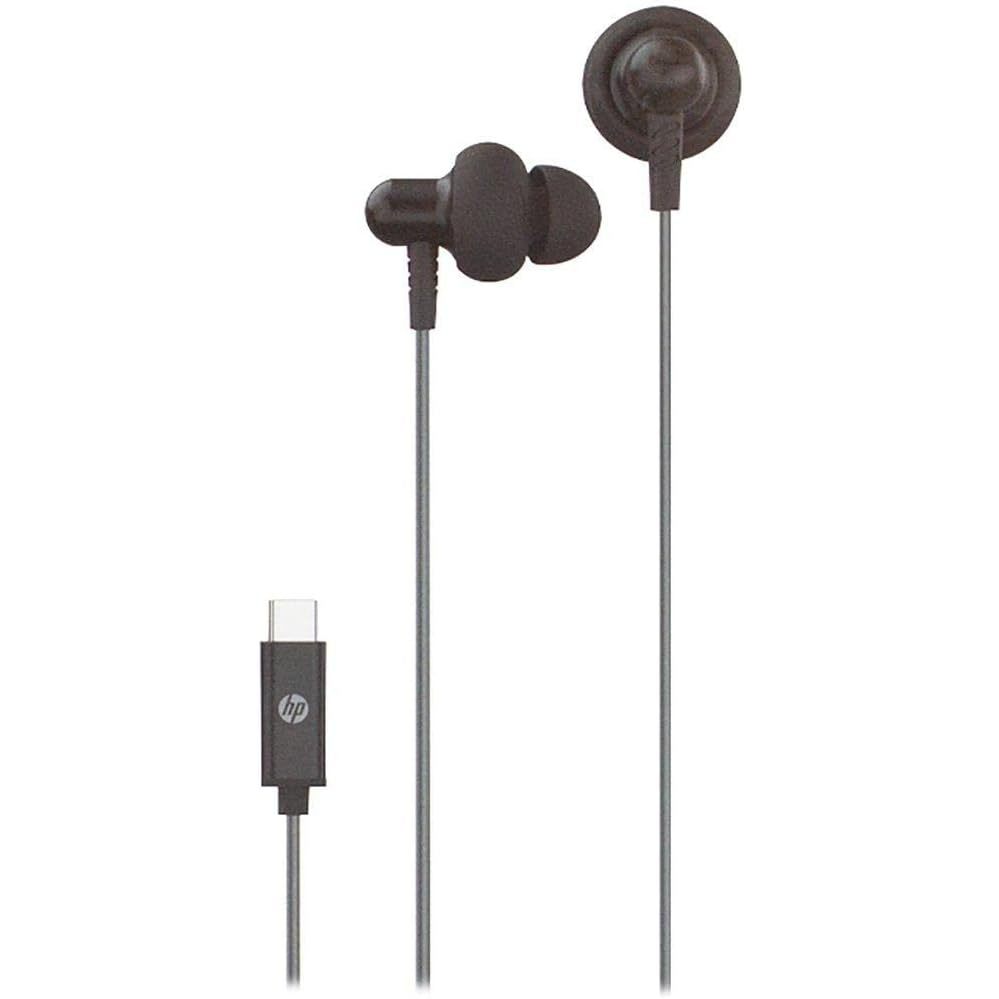 HP in-Ear Earbud Headphones, Black (DHH-1126) Wired type C earphone
