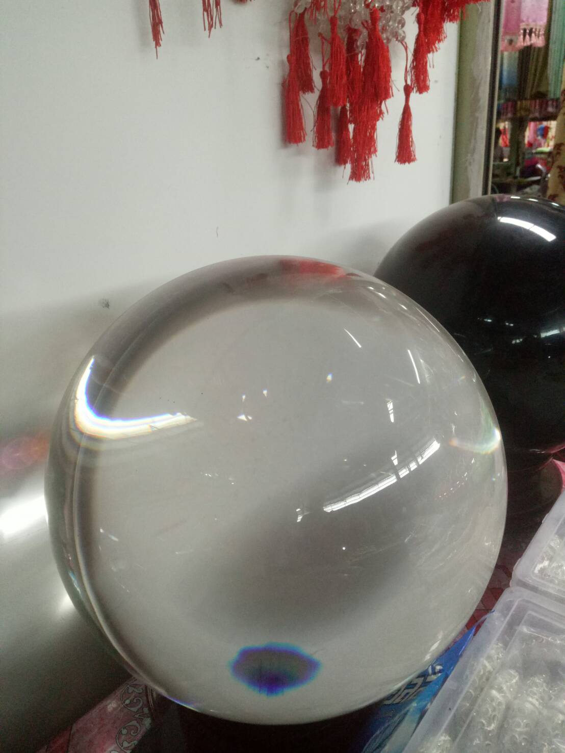 ลูกแก้ว ขนาดใหญ่ 41ซม. (16นิ้ว) พร้อมฐานวาง