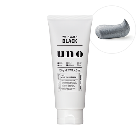 (สีดำ) Shiseido Uno Whip Wash Black 130g โฟมล้างหน้าญี่ปุ่น โฟมล้างหน้าผู้ชาย วิปโฟมล้างหน้าสูตรผสมผงถ่าน Charcoal Powder ขจัดความมัน และสิ่งสกปรกบนใบหน้าได้อย่างมีประสิทธิภาพ เหมาะกับ ผิวมัน และผิวปกติ