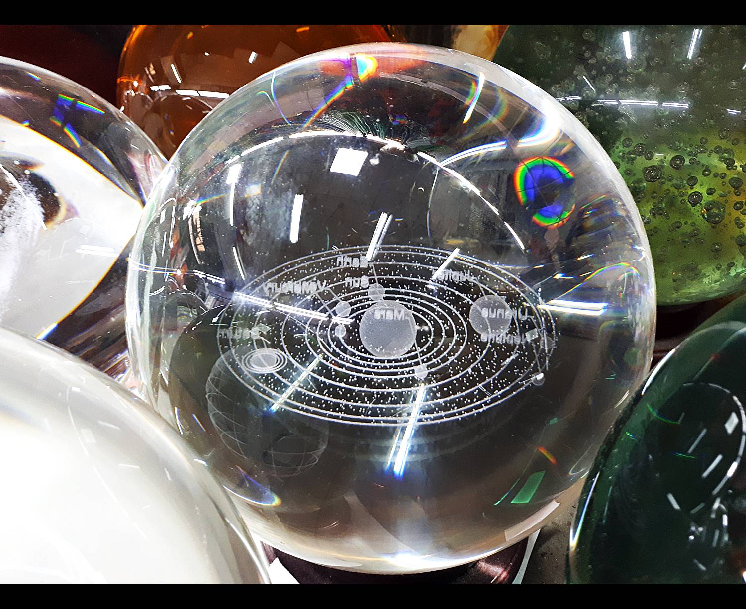 ลูกแก้ว ลาย จักรวาล 3มิติ - ขนาดใหญ่ 8นิ้ว(20ซม)