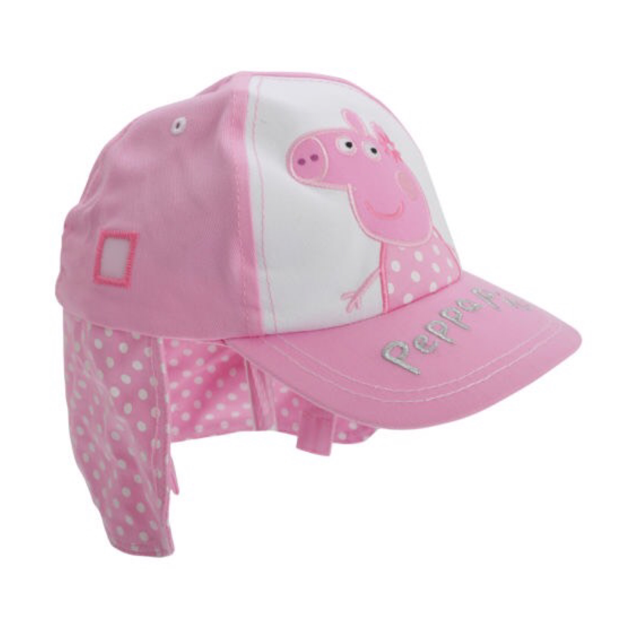 หมวกแก็ปพร้อมผ้ากันแดดสำหรับเด็ก Peppa Pig Pink Sun Cap with Flaps