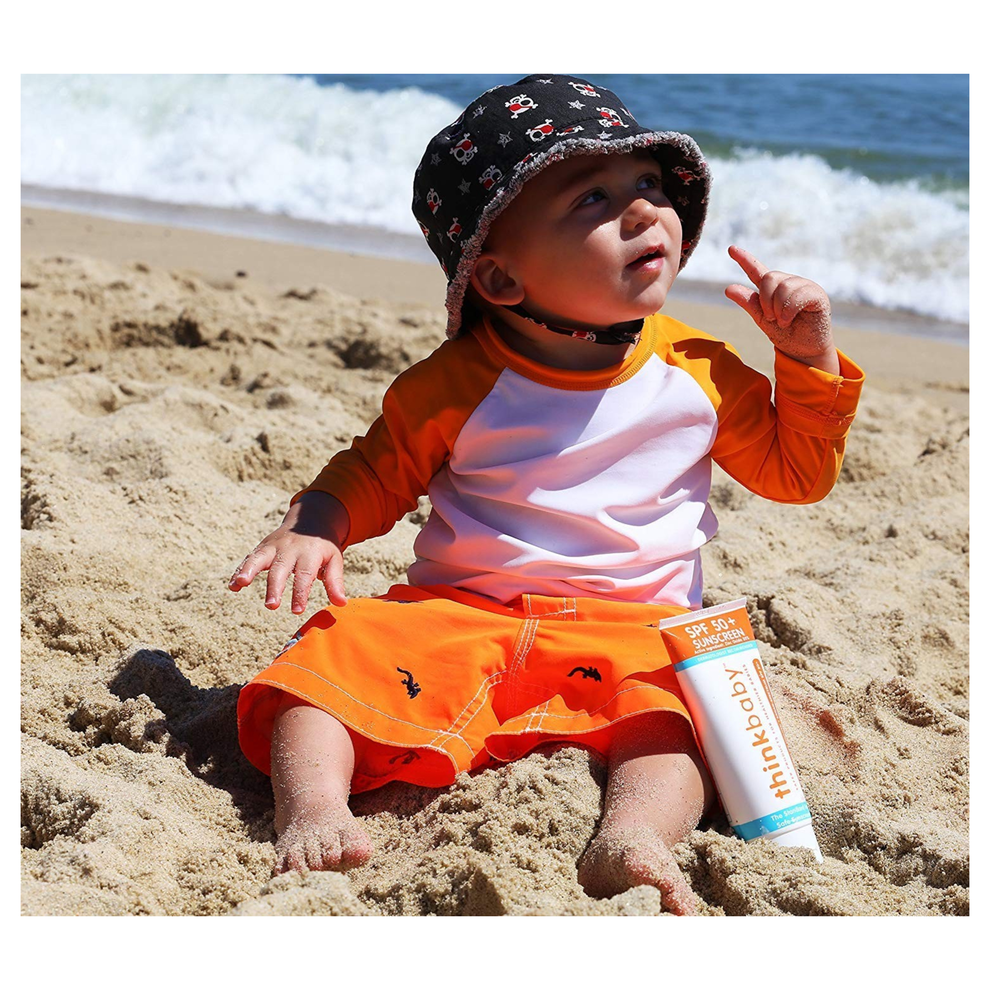 ครีมกันแดดสำหรับผิวบอบบาง thinkbaby Safe Sunscreen SPF50+