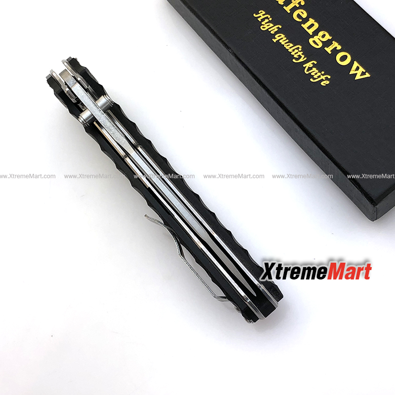 มีดพับ Eafengrow EF913 ด้ามดำ ใบ Tanto D2 Blade ด้าม G10 Handle Folding knife Survival Camping tool tactical knife (เล่มละ)