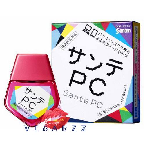 Sante PC Eye Drop 12mL ความเย็นระดับ 3 น้ำตาเทียมสำหรับผู้ใช้สายตาจ้องมือถือ คอมพิวเตอร์นานๆ จนตาล้า รู้สึกไม่สบายเปลือกตา ป้องกันแสงสีฟ้า ช่วยผ่อนคลายอาการปวดตา ป้องกันความเสียหายของตา ลดอาการระคายเคือง