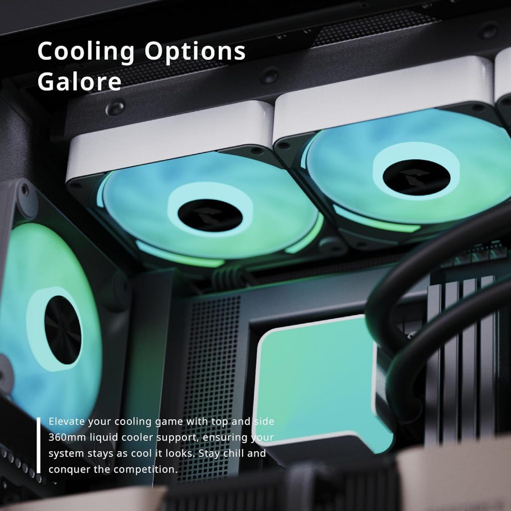CASE APNX C1 Mid-Tower ATX Black PC Case, 4 FAN High Airflow