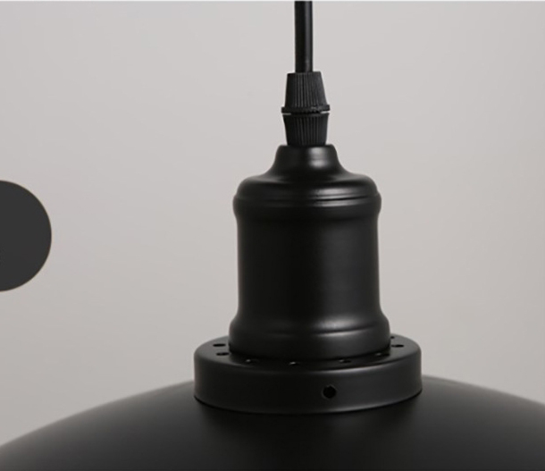 โคมไฟห้อยเพดาน American Industrial Wide สีดำ 32x18cm [W33201]