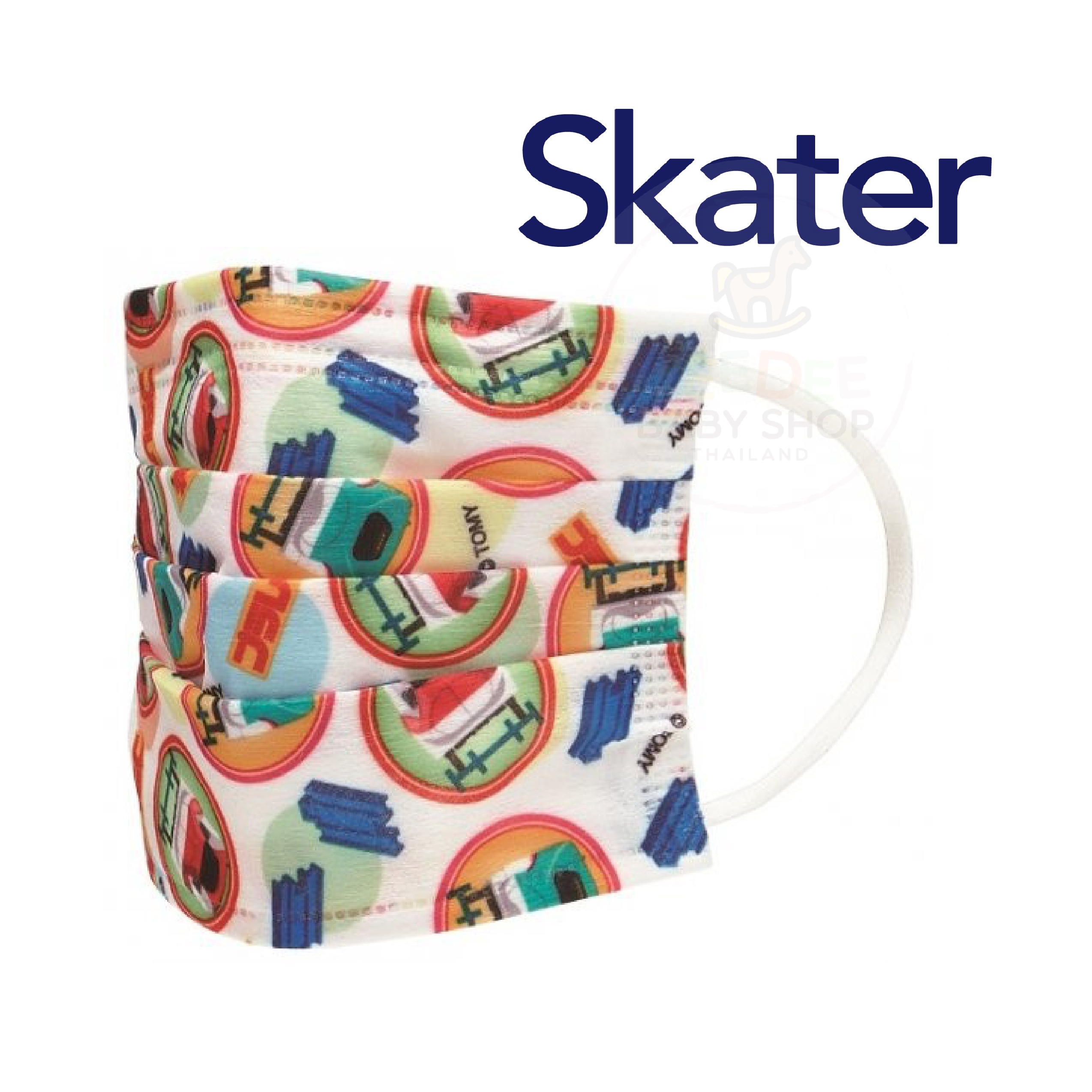 หน้ากากอนามัยสำหรับเด็ก Skater Play Rail Non-Woven Mask for Children 4+ (Pack of 10)