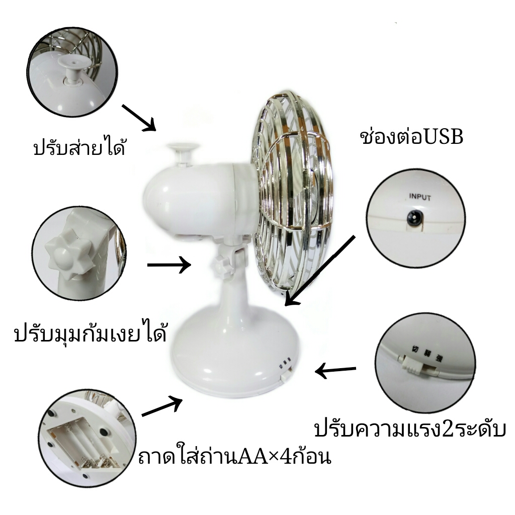 พัดลมUSBตั้งโต๊ะขนาดเล็ก