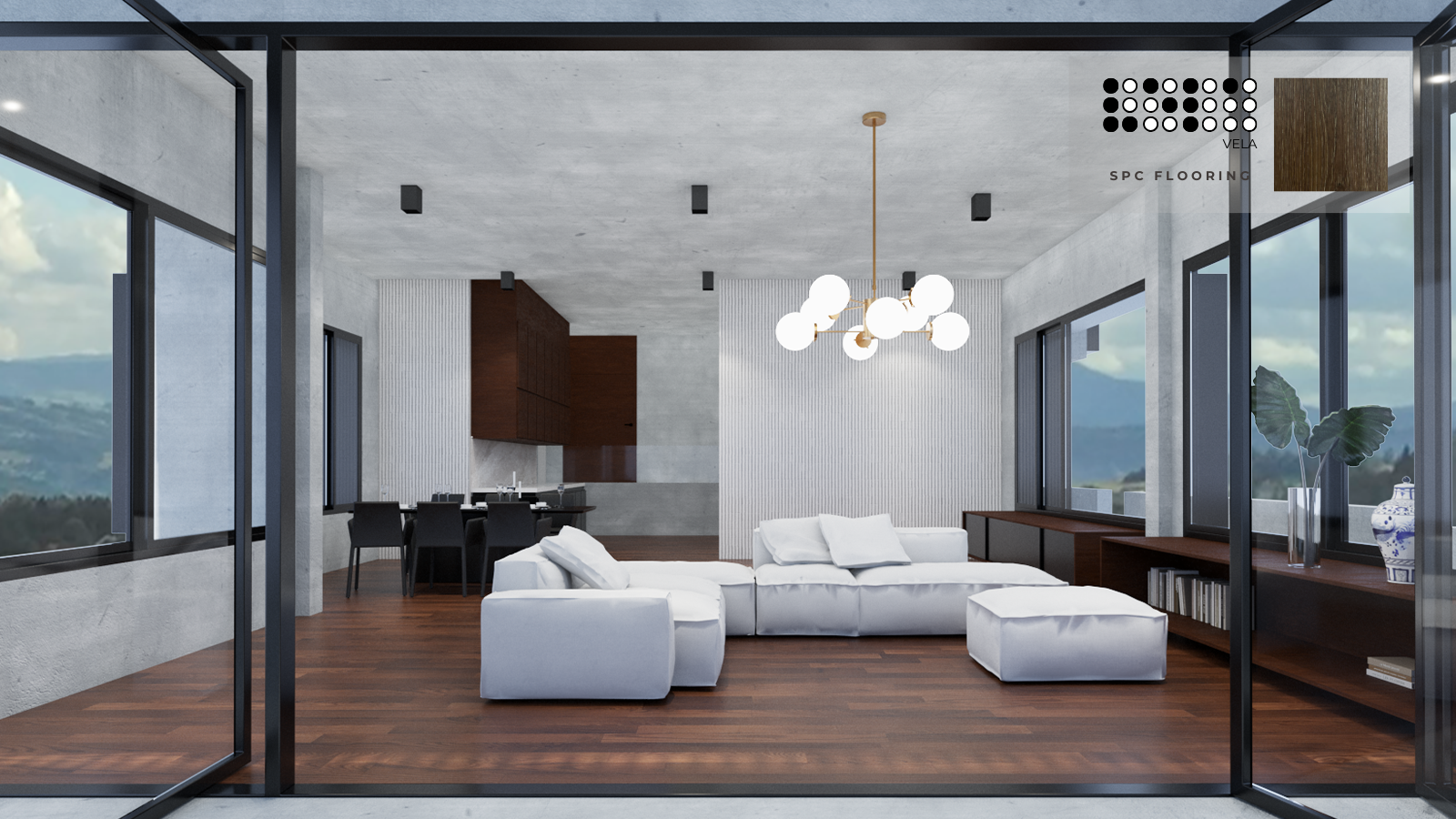 พื้น SPC 4mm ลายไม้ ระบบ Click Lock