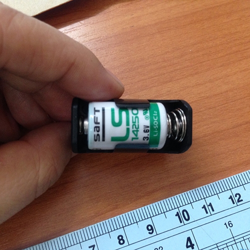 รางใส่แบตเตอรี่ 1/2 AA 1/2AA 14250 Battery Storage Box Case Holder 3.6V