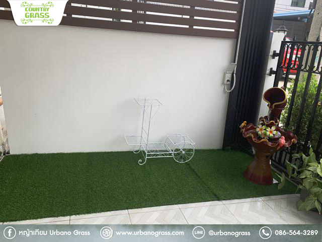 URBANO GRASS หญ้าเทียม 2 ซม. ยกม้วน 2*25 เมตร สีเขียวล้วน หนา แน่น 15 ฝีเข็ม แต่งสวน แต่งบ้าน แต่งคอนโด หญ้าเทียมราคาถูก ย่าปูพื้น