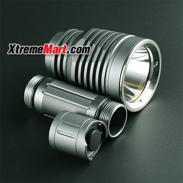 ไฟฉาย Convoy M21C หลอด SST40 2300lm แสงสีขาวอมเหลือง มี 4 โหมด 5000K LED Portable Flashlight (สีเทา)