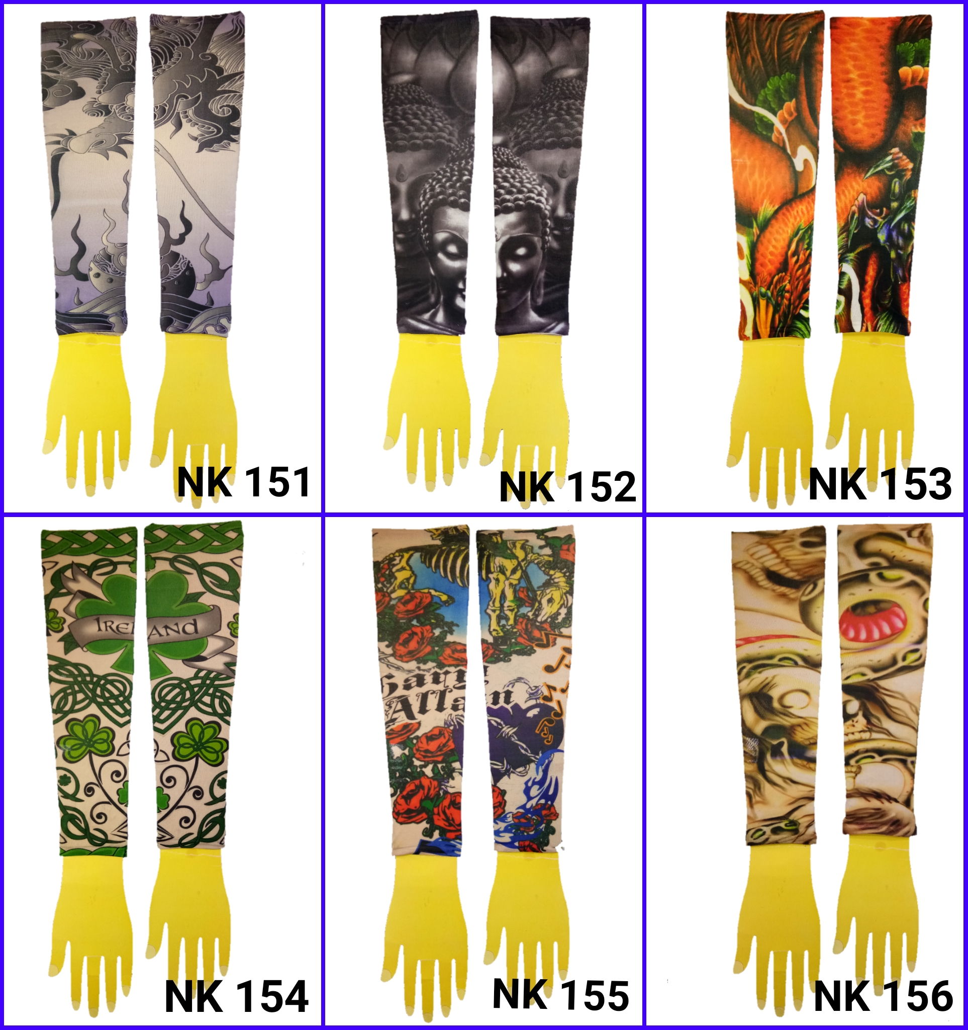 ปลอกแขนลายสัก ปลอกแขนลายแทททู ปลอกแขนมีลาย