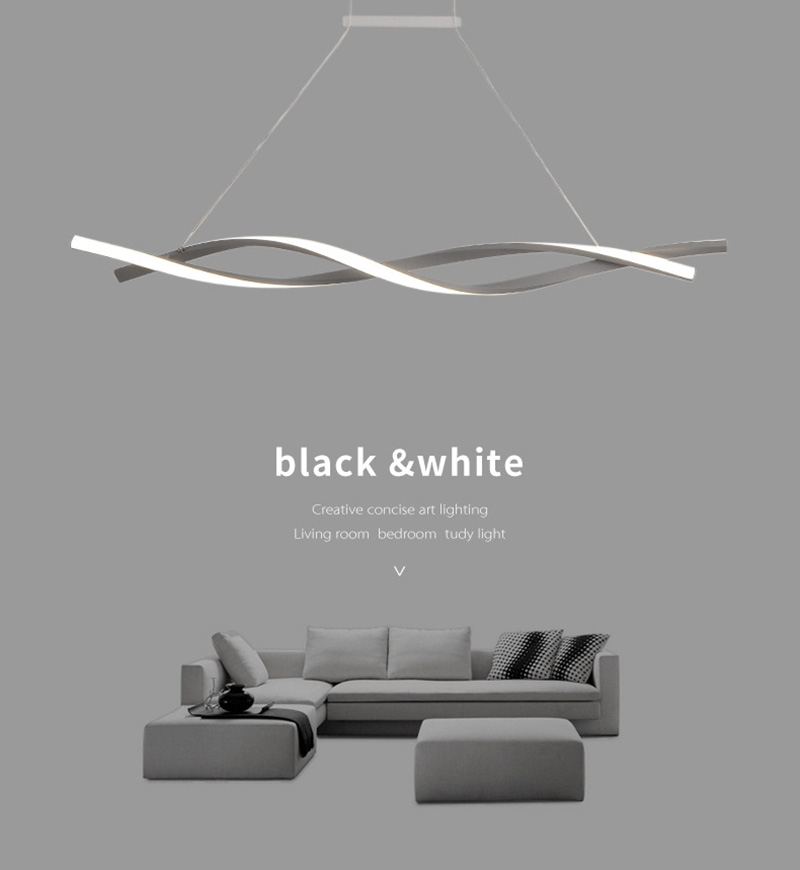 โคมไฟแขวนเพดานสไตล์โมเดิร์นลายเกลียวลม wind bar [YF-19009]