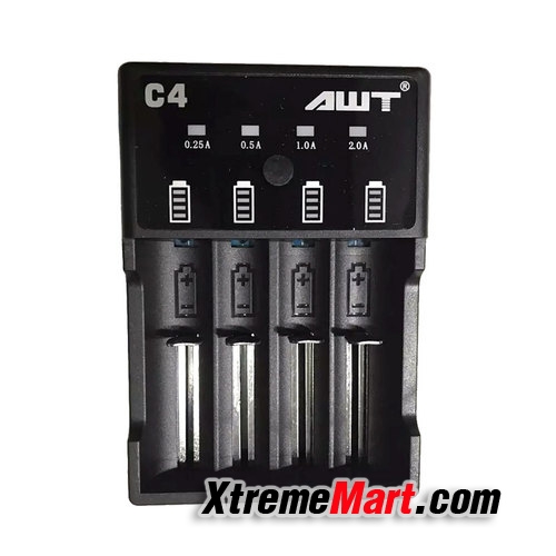 เครื่องชาร์จแบตเตอรี่ AWT battery charger C4-2A charger with usb wall charger