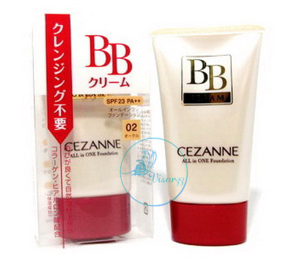 Cezanne All in One Foundation BB Cream SPF23 PA++ # 02 Ochre สำหรับผิวสองสี พร้อมสรรพทั้งบีบีและกันแดดระหว่างวันค่ะ