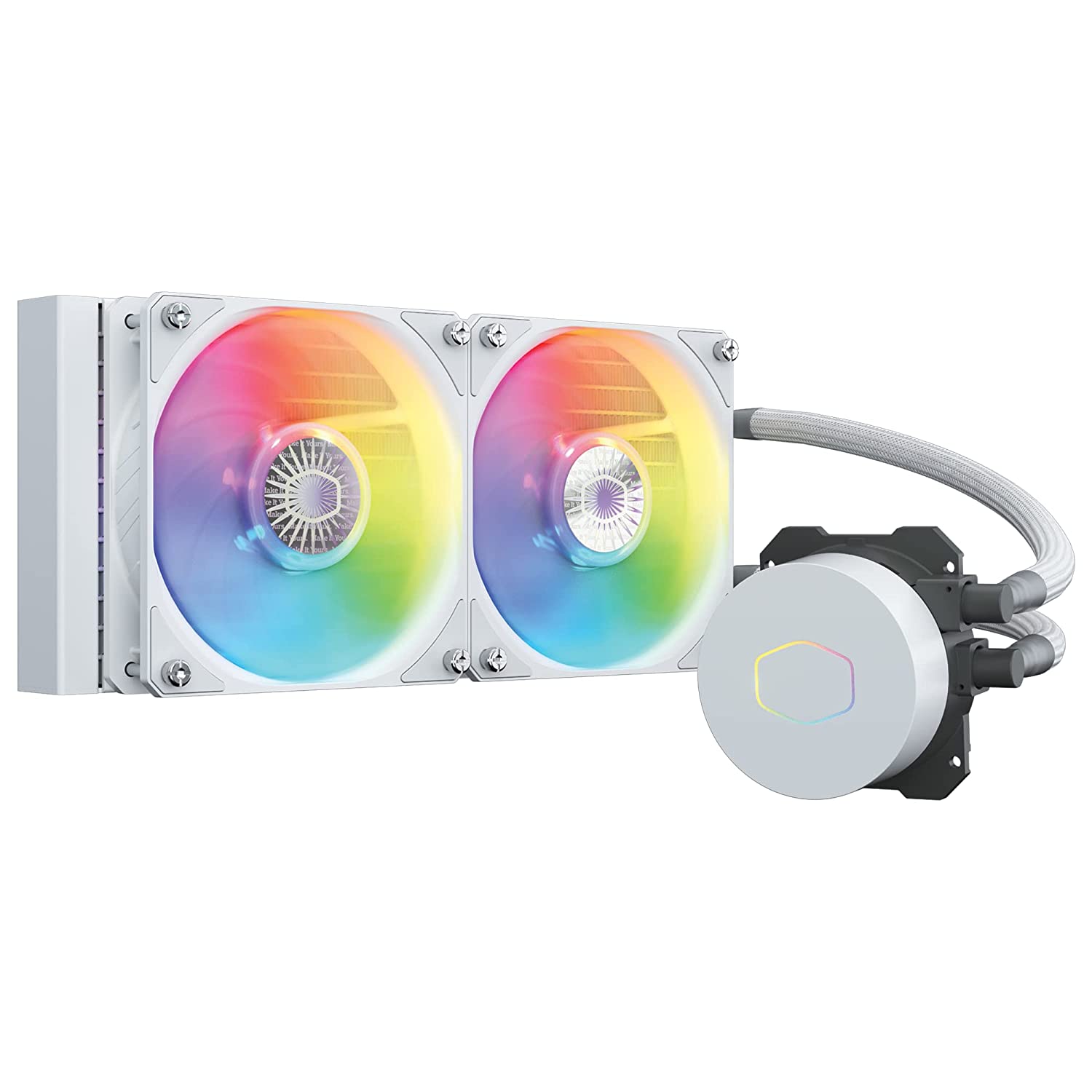 AIO CoolerMaster MasterLiquid ML240L ARGB V2 Liquid CPU Cooler สีขาว