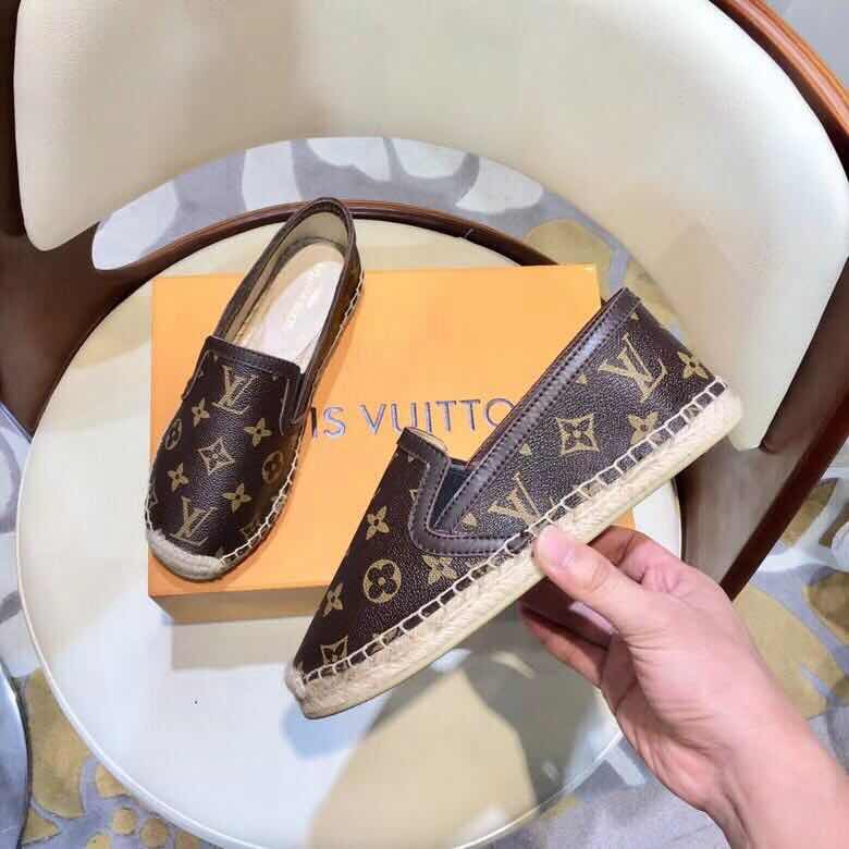 รองเท้า lv espadrilles ผู้หญิง มีหลายแบบหนังแท้