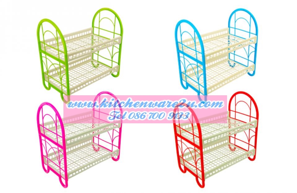 P07166 ชั้นวางของเอนกประสงค์ 2 ชั้น (28 x 47 x 48.5 cm) No.504 ราคาส่งต่อ 1 โหล:12 ชุด: เฉลี่ย 47.5 บาทชุด