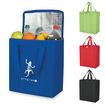 กระเป๋าเก็บความเย็น ทรงที่เหลี่ยม ใบใหญ่ Insulated Grocery Tote Bag
