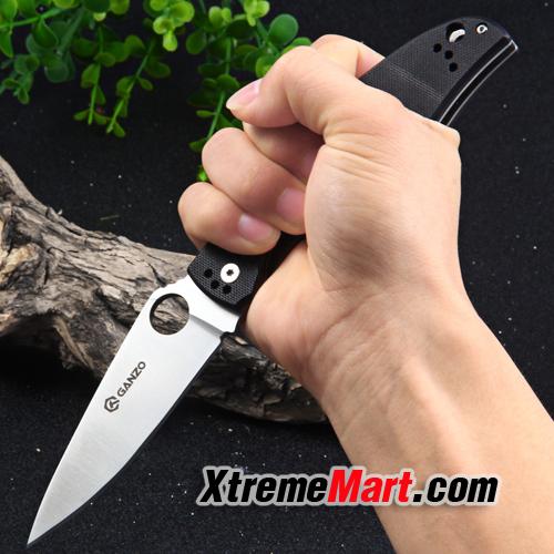 มีดพับ Ganzo G732-BK สีดำ Liner Lock Pocket Knife with G10 Handle