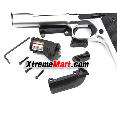 เลเซอร์ติดปืน Tactical Hunting 5mw Red Laser Sight Scope Red Dot Sight For 1911 Pistol Airsoft with Lateral Grooves