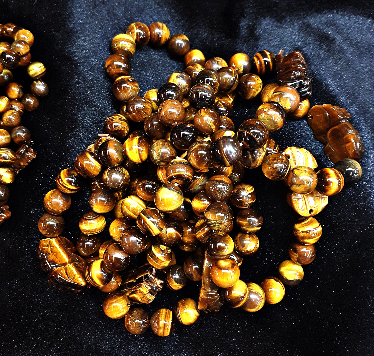 สร้อยข้อมือ ปี่เซียะ (ผีซิว) (Pi Xiu) หินไทเกอร์อาย ตาเสือ Tiger Eye (ขายปลีก ขายส่ง)