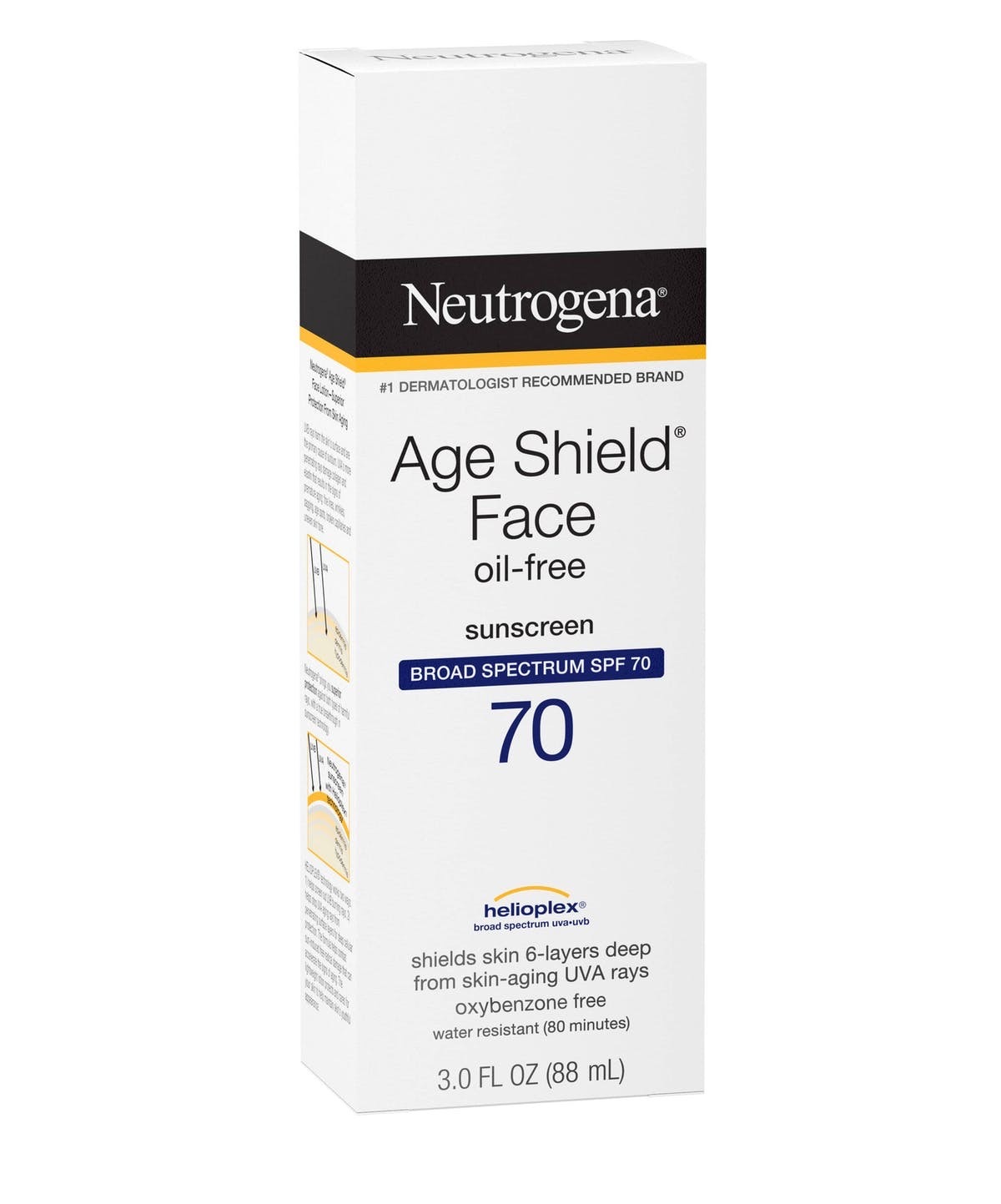 โลชั่นกันแดดสำหรับผิวหน้า Neutrogena Age Shield Face Oil-Free Lotion Sunscreen SPF 70