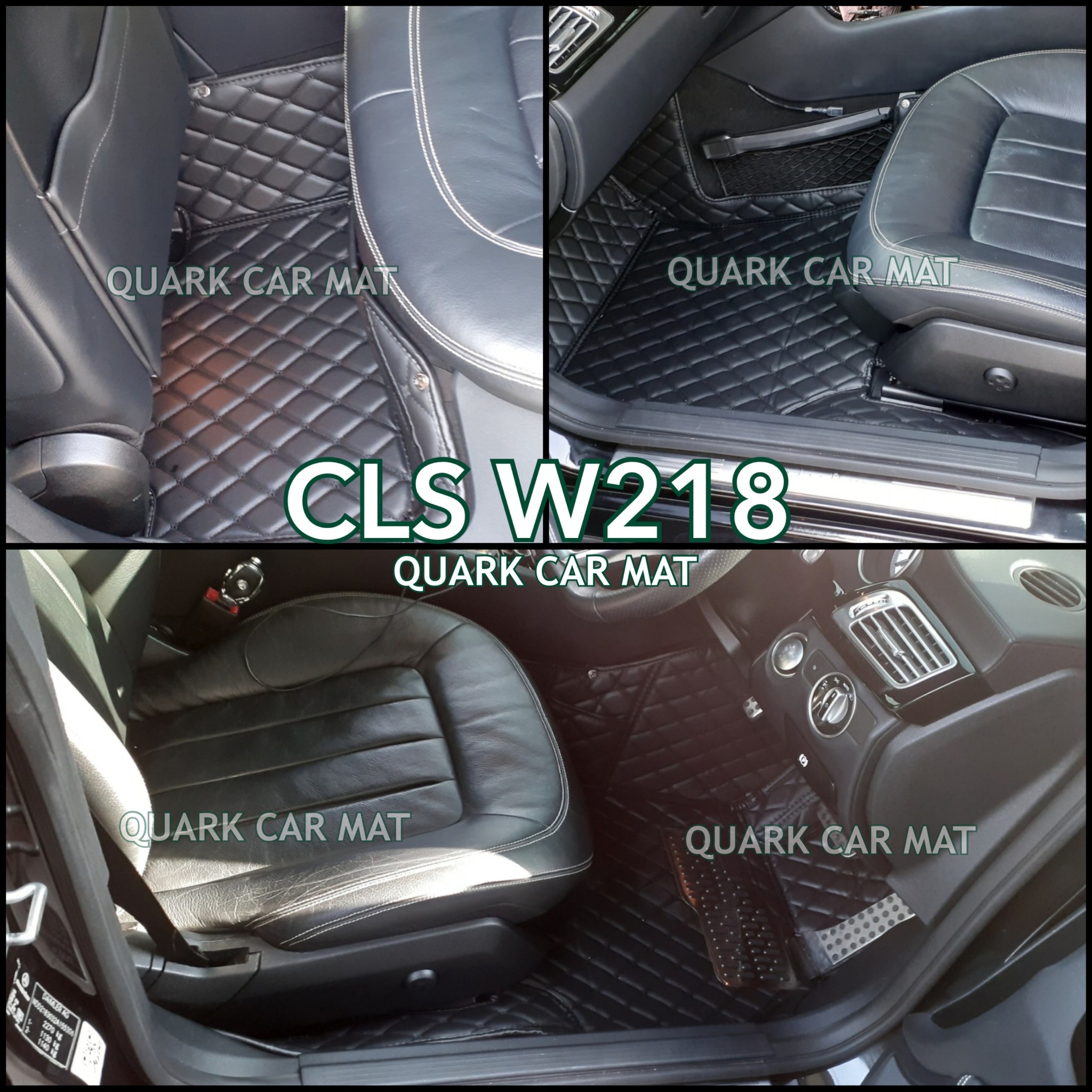พรม6D พรีเมี่ยม BENZ W218 CLS250 รุ่นหนา แท้ ตรงรุ่น เข้ารูป พรมรถยนต์ ฟรีแถม3อย่าง