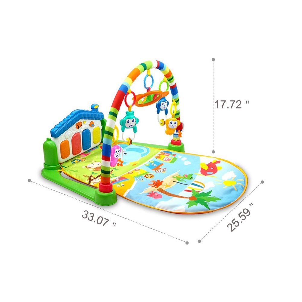 เพลย์ยิมเปียโนเสริมพัฒนาการ Huanger 3-in-1 Piano Play Gym & Activity Play Mat (Blue)
