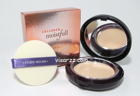 (#2) Etude Moistfull Collagen Essence in Pact SPF25 PA++ # 2 สำหรับผิวสองสี-ผิวคล้ำ แป้งผสมคอลลาเจนสำหรับ
